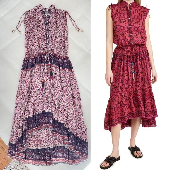 Alicia Bell Dresses & Skirts - Alicia Bell Cassie Maxi Dress Floral Block Print, Pink & Purple, Women's XS